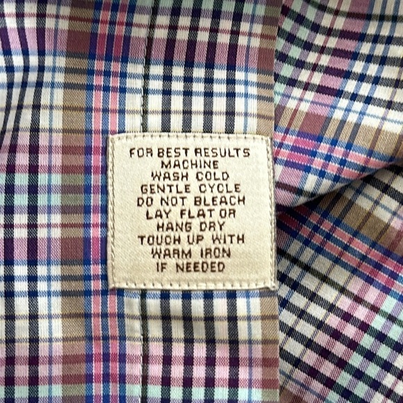 Peter Millar 100% Cotton Plaid Long Sleeve Button Down Shirt - Picture 7 of 9